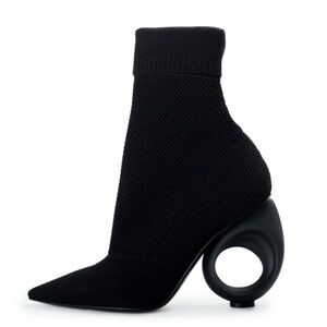 Burberry Kimberly Sock Knit Circle Heel Boots 38.5